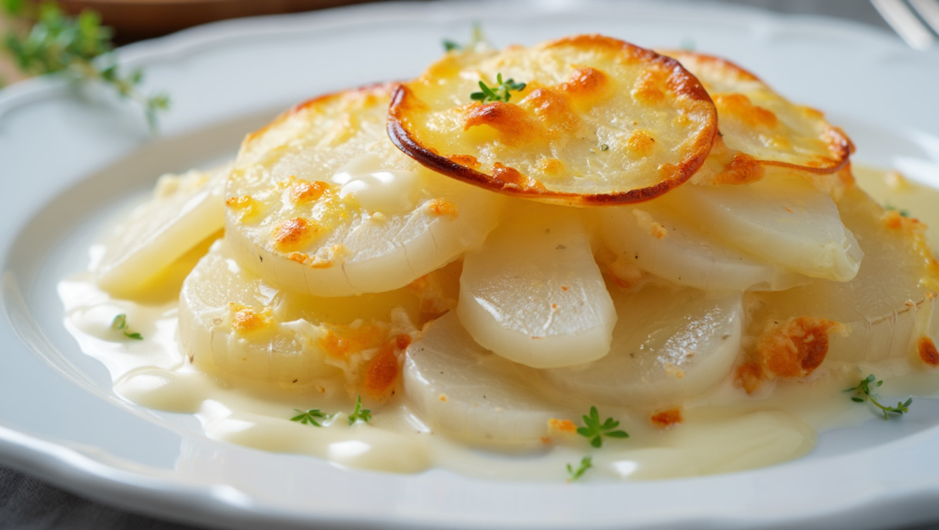 Turnip and Potato Gratin