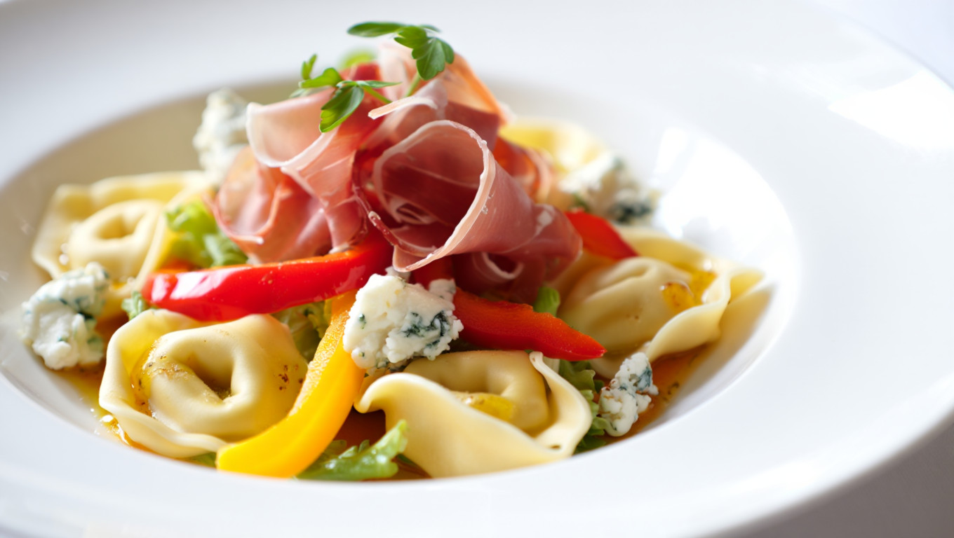 Tuscan Tortellini Salad with Gorgonzola and Prosciutto