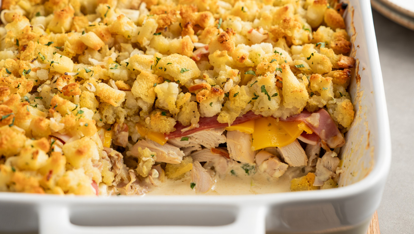 Twisted Chicken Cordon Bleu Casserole