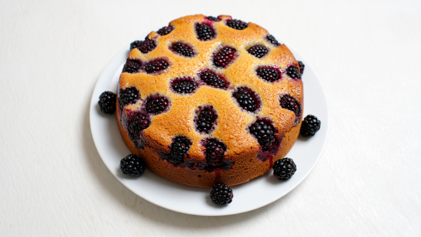Upside-Down Blackberry Cake