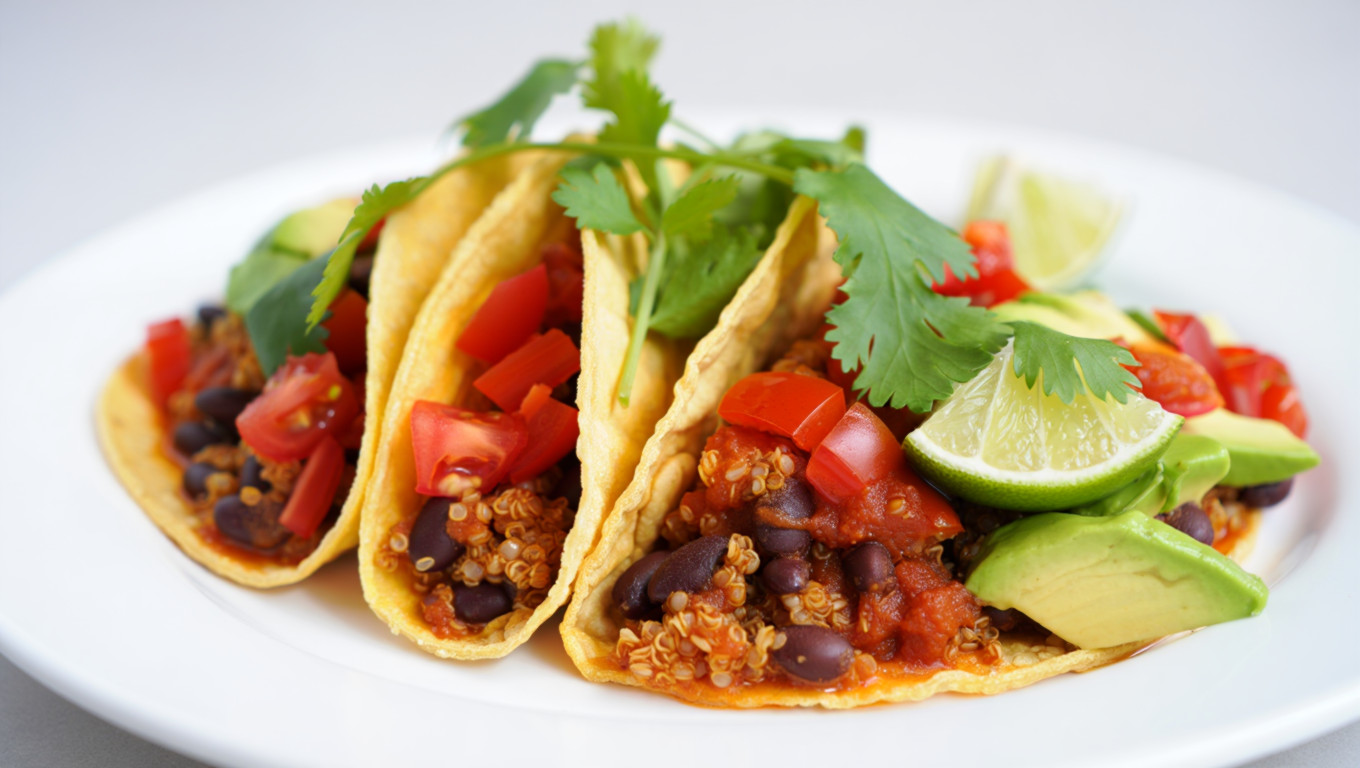 Vegan Black Bean Quinoa Tacos