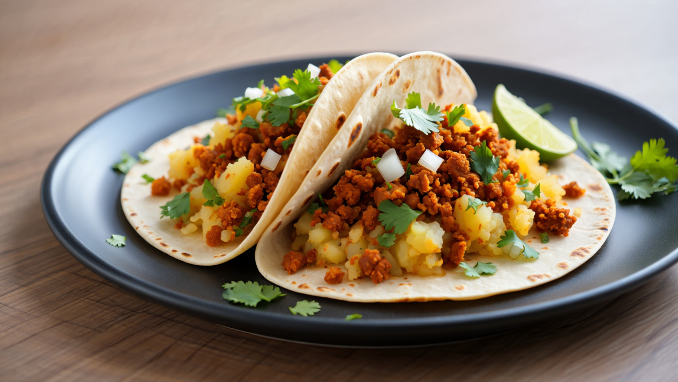 Vegan Chorizo and Potato Tacos