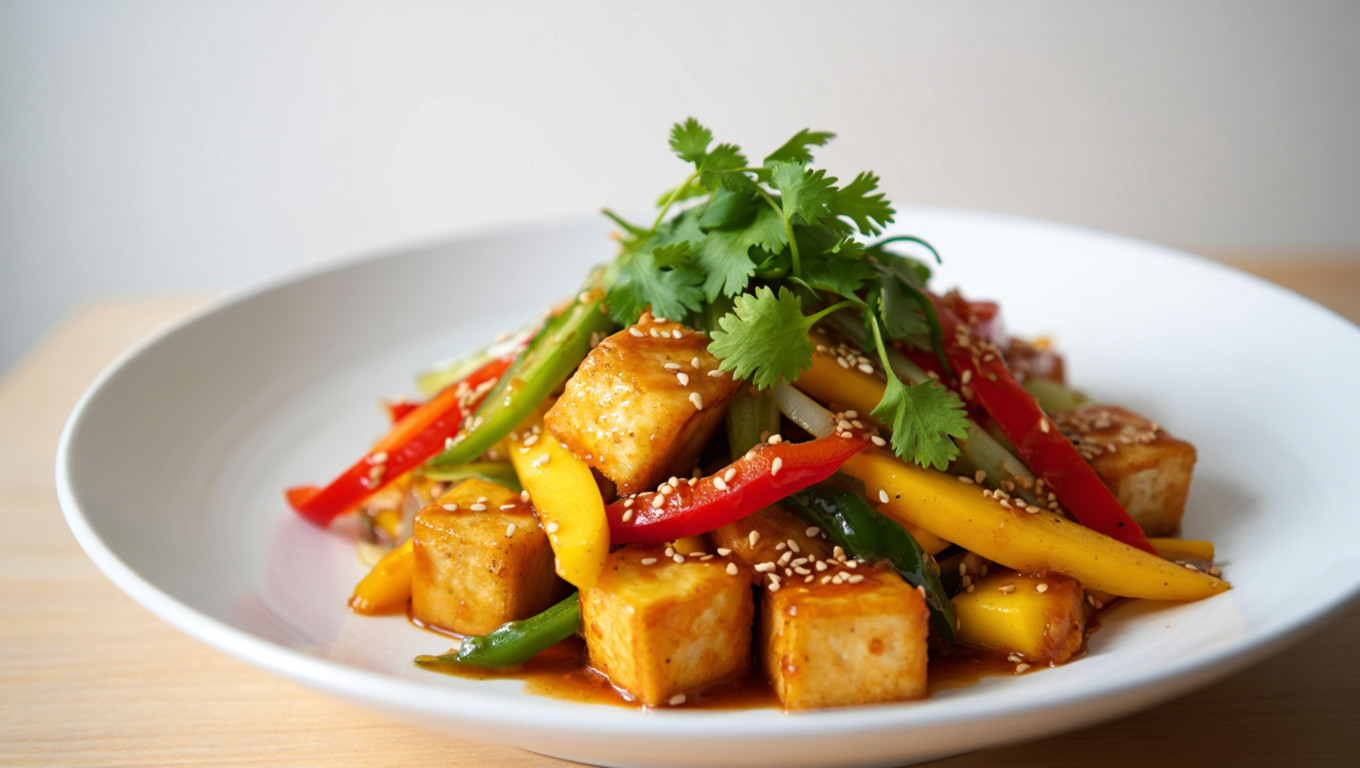 Vegan Mango Tofu Stir-Fry