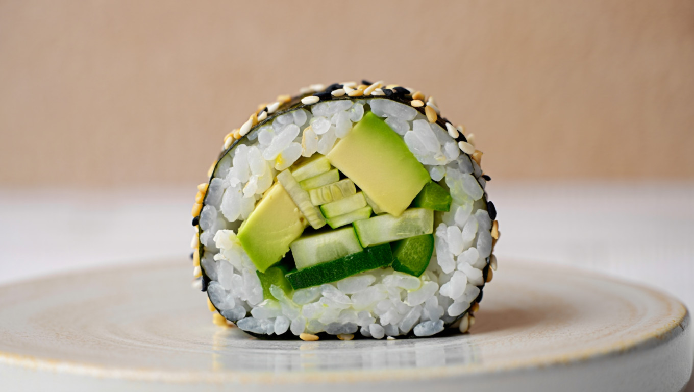 Vegan Sushi with Avocado and Veggies