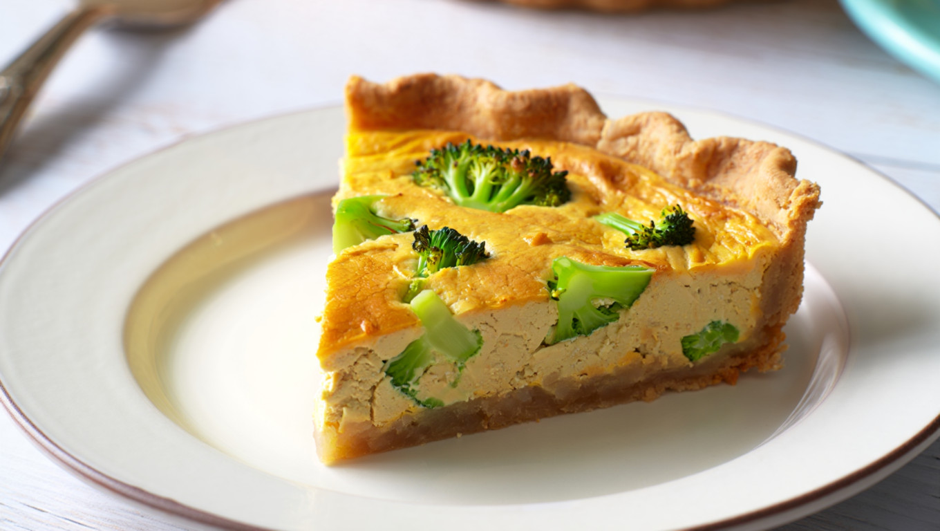 Vegan Tofu Broccoli Quiche