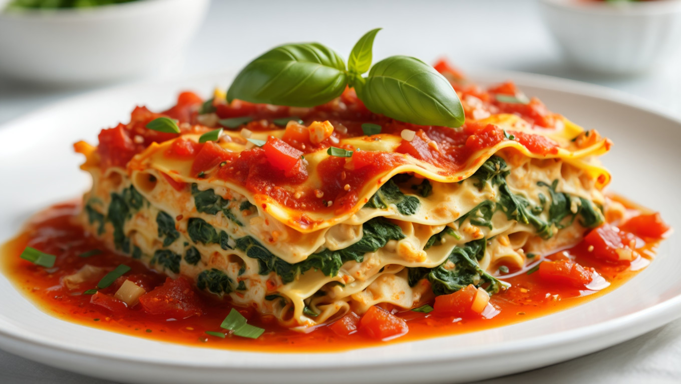 Vegan Tofu Spinach Lasagna
