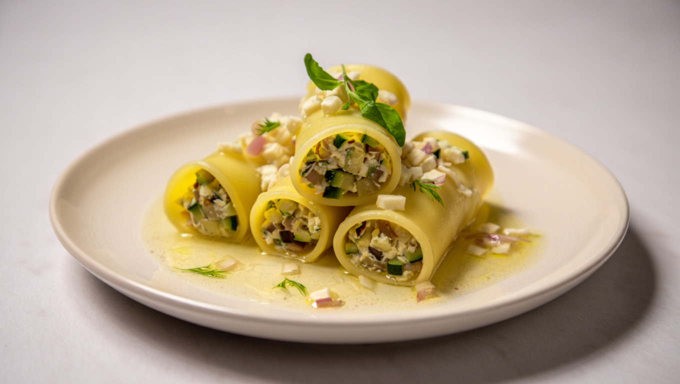 Vegetable Stuffed Cannelloni with Ricotta