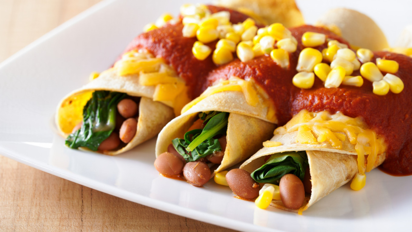 Vegetarian Bean Enchiladas