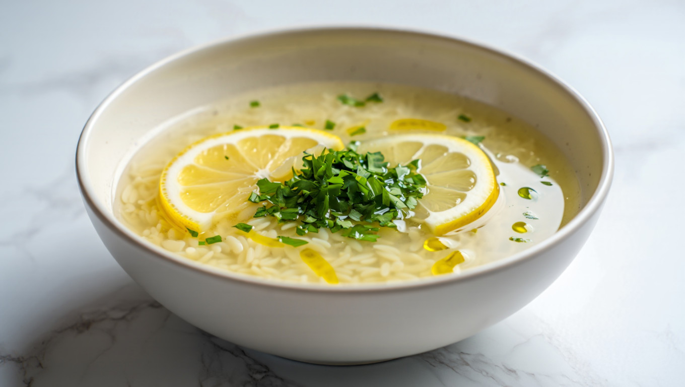 Vegetarian Lemon Orzo Soup
