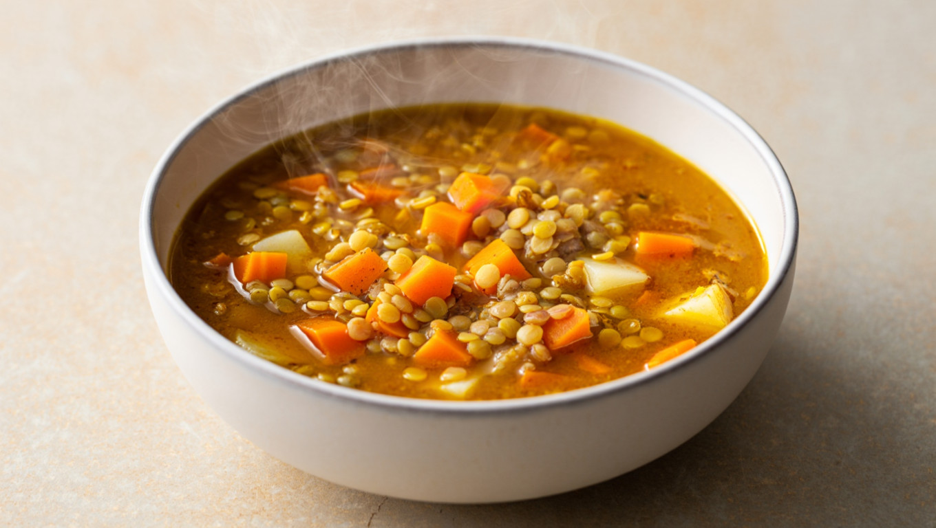 Vegetarian Mulligatawny Soup with Coconut Milk