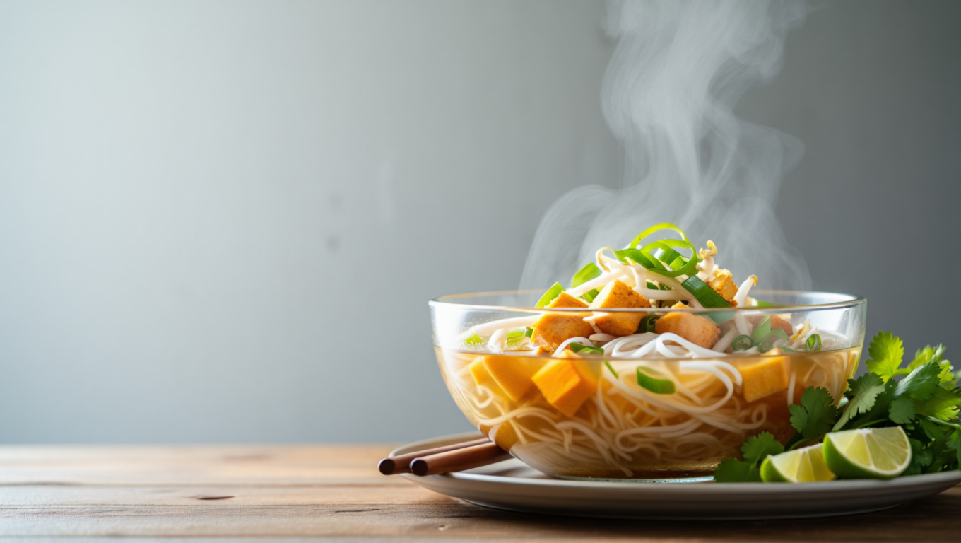 Vegetarian Pho with Tofu and Noodles