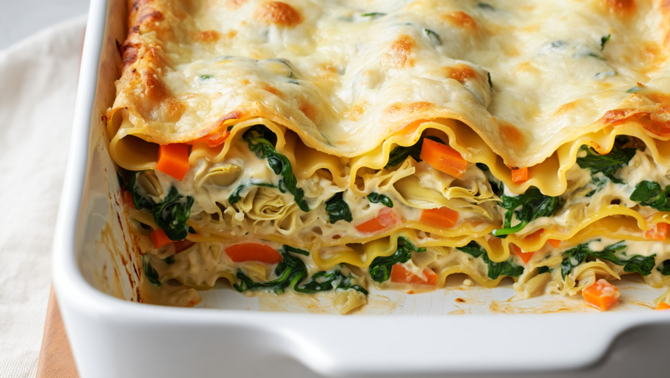 Vegetarian Spinach and Artichoke Lasagna