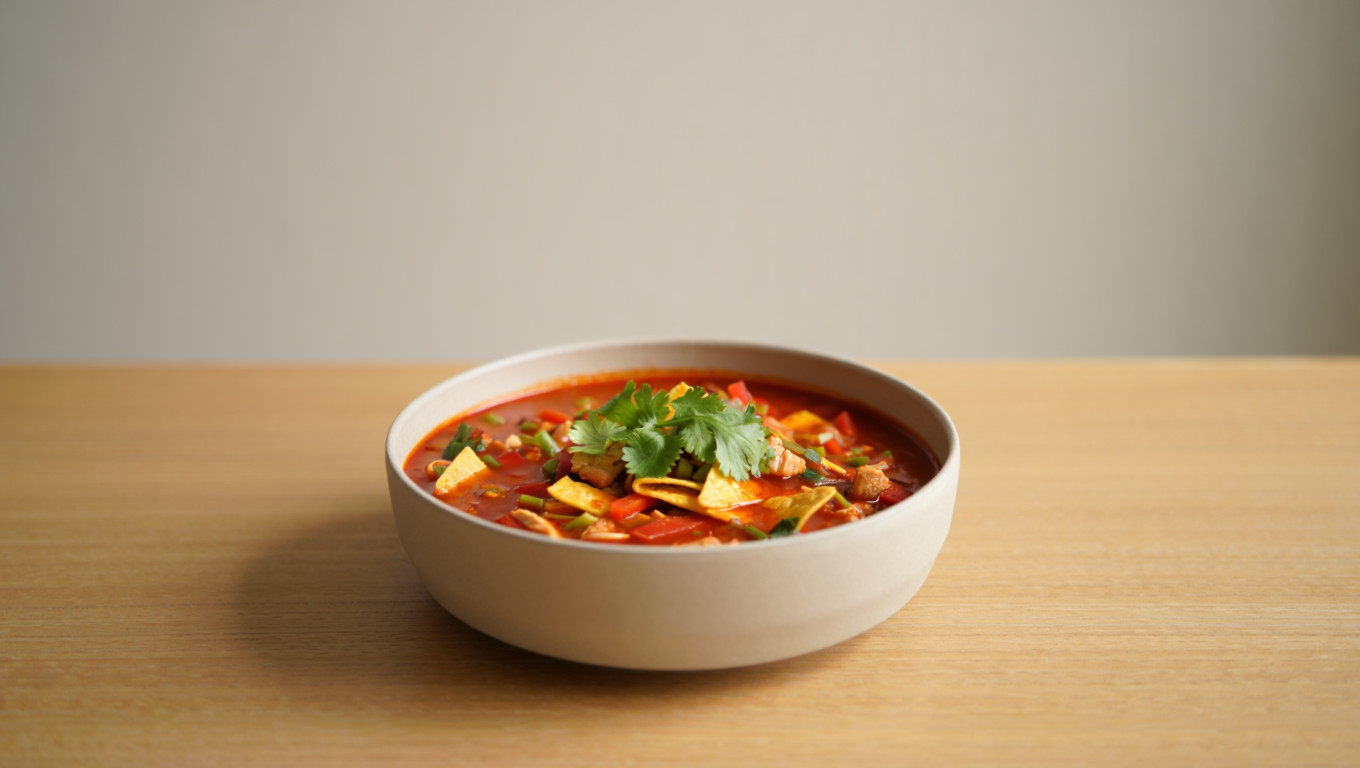 Vegetarian Tortilla Stew with Veggie Chicken
