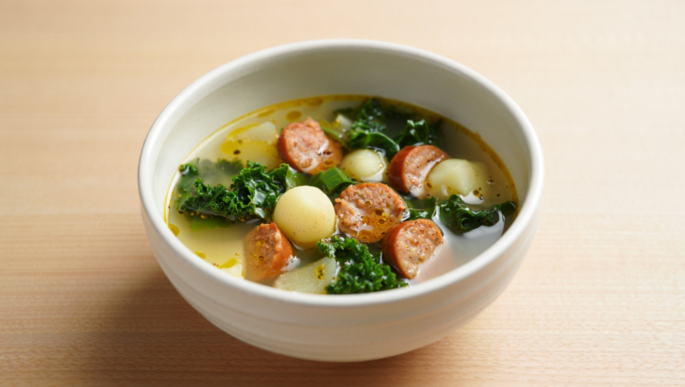 Vegetarian Tuscan Soup with Sausage and Kale