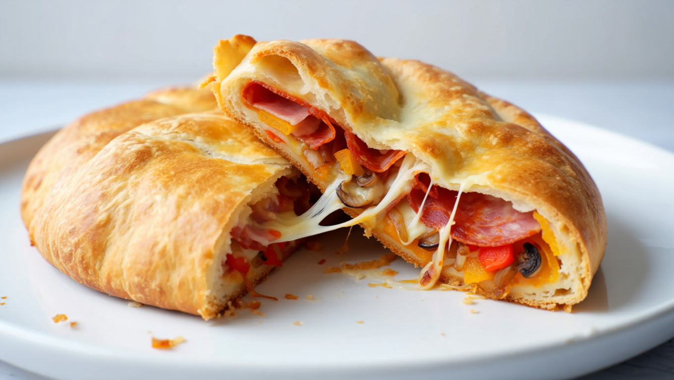 Veggie and Meat Stromboli