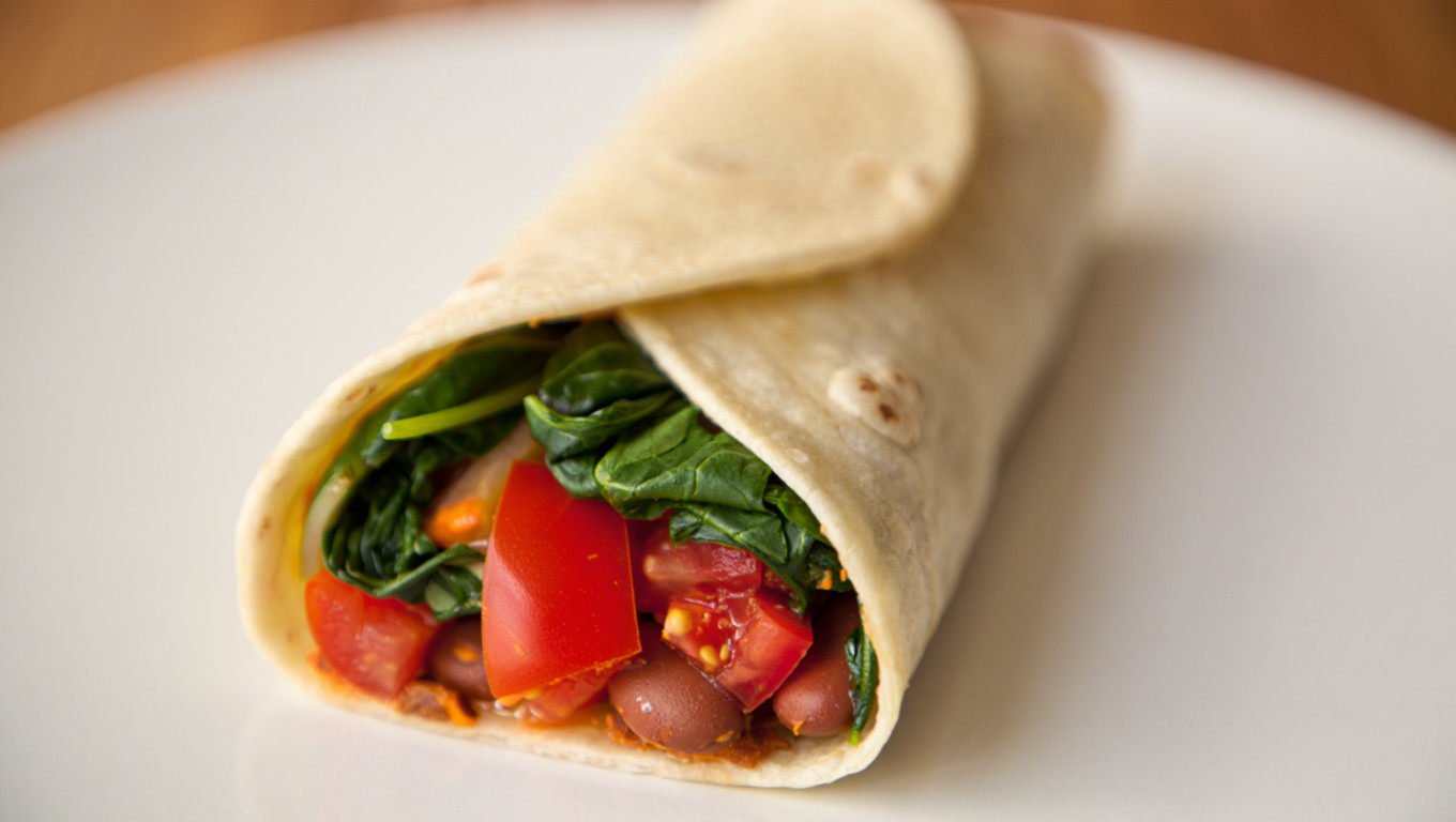 Veggie Tomato Bean Burrito