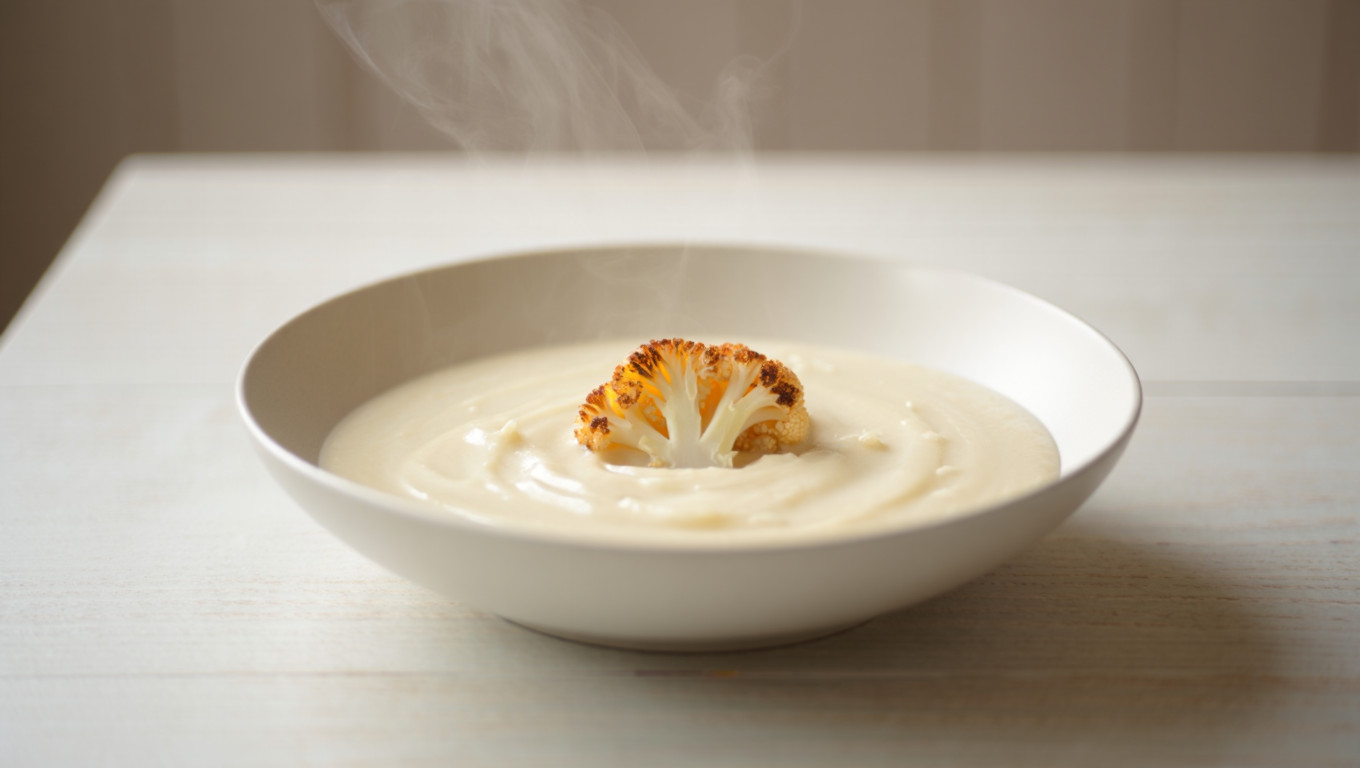 Velvety Roasted Cauliflower Soup