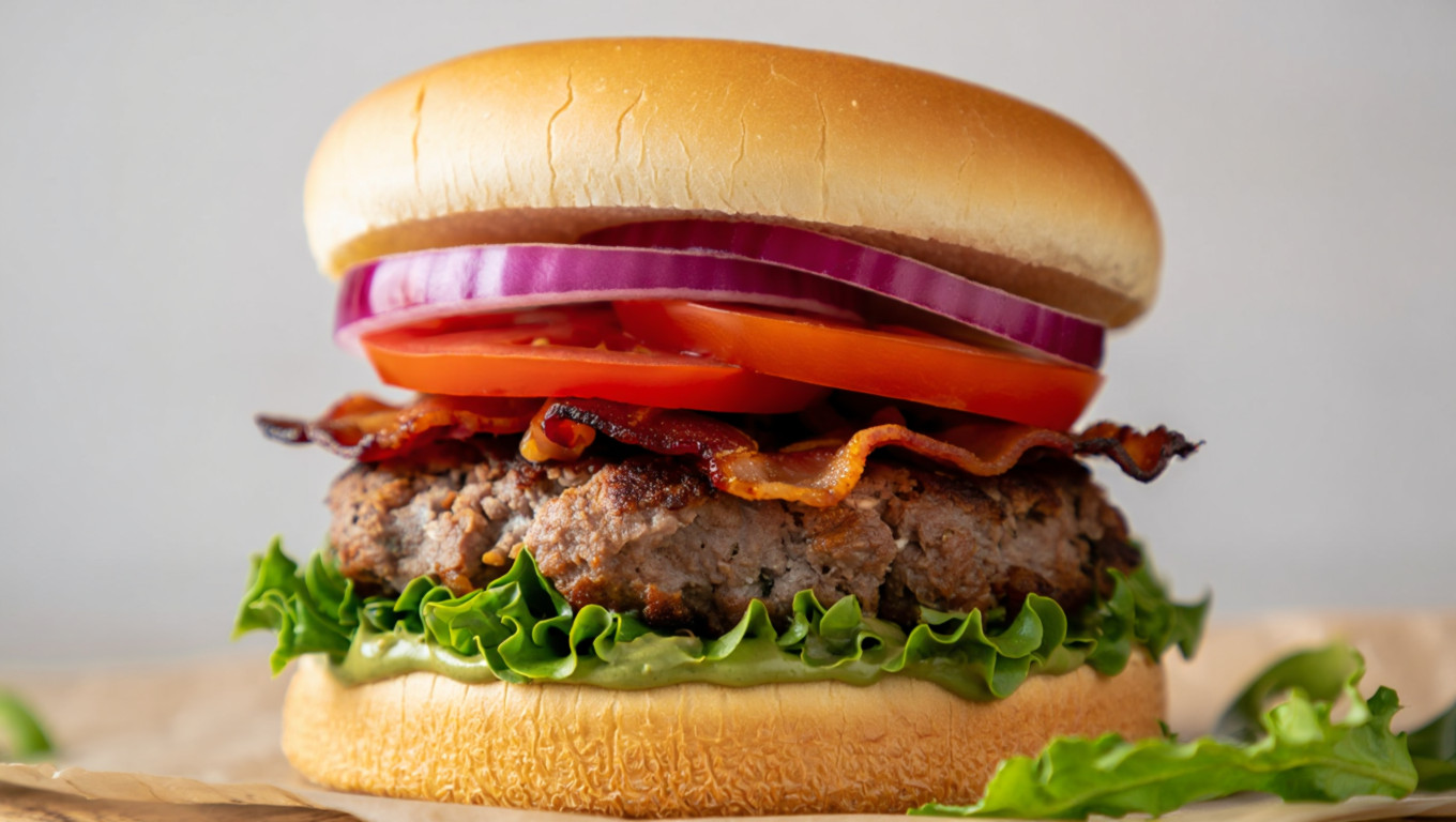 Venison Burgers with Bacon