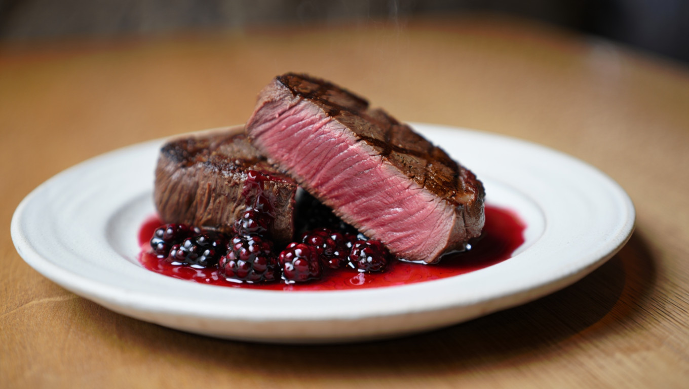 Venison with Blackberry Sauce