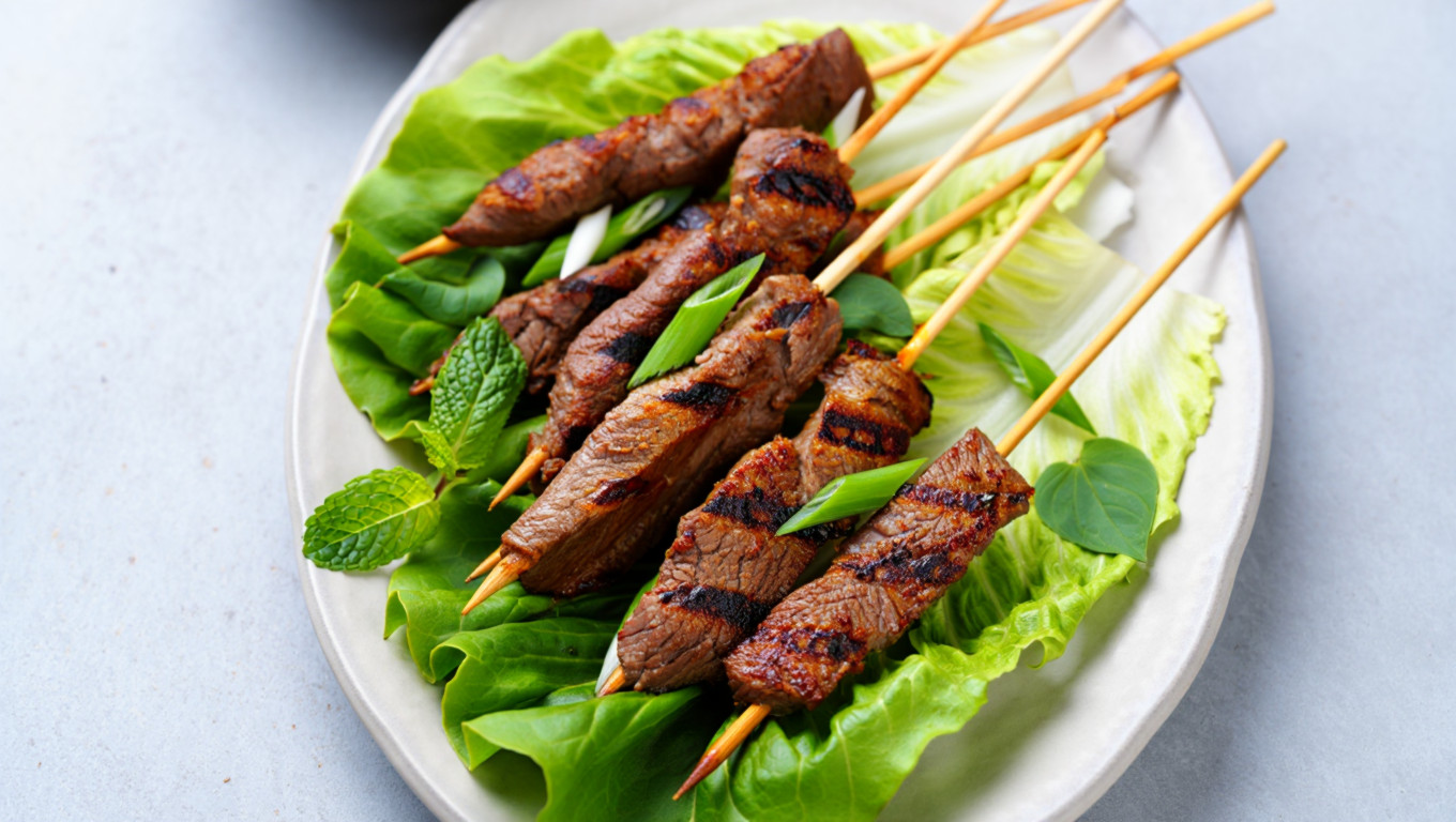 Vietnamese Grilled Beef Skewers