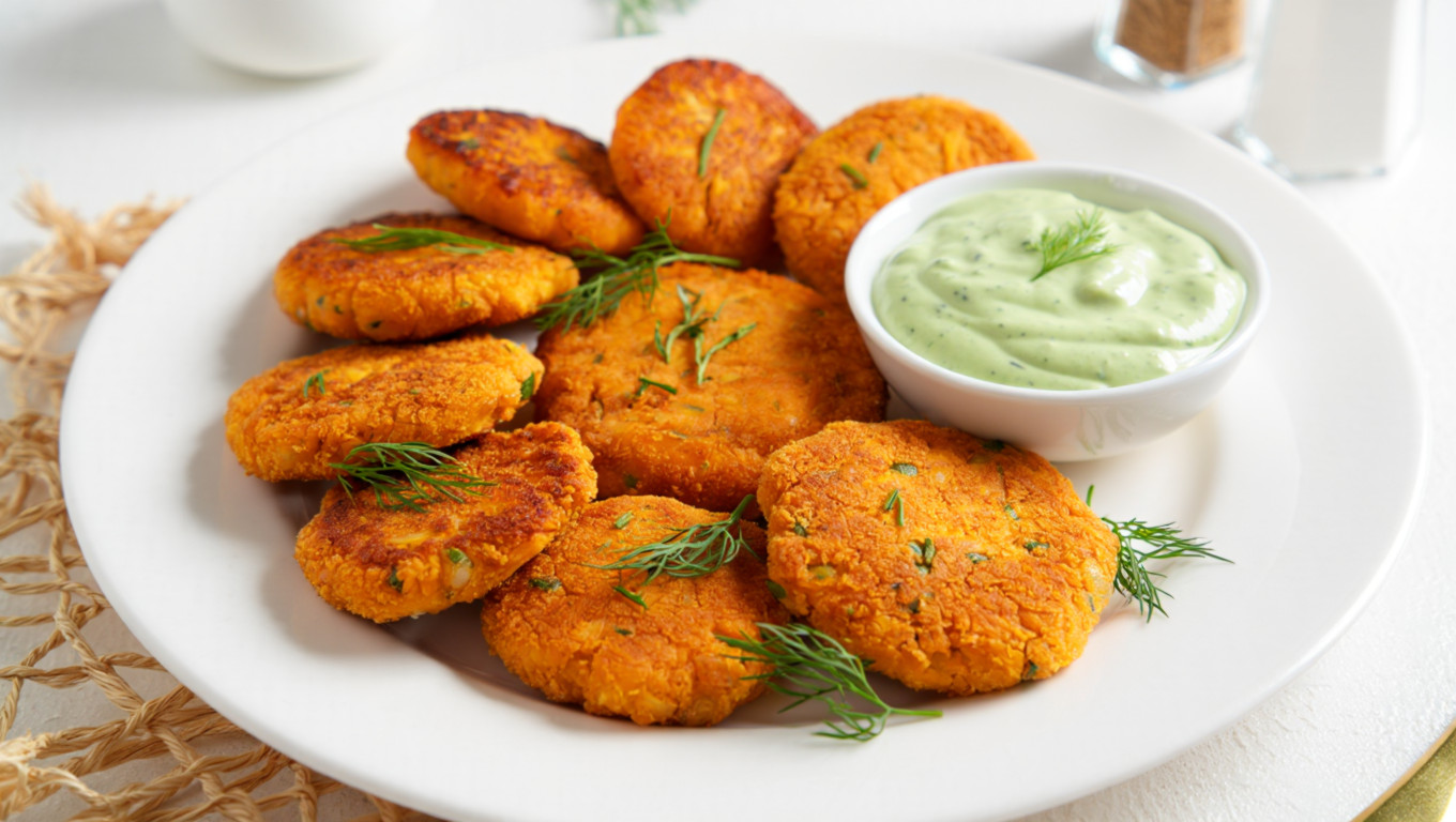 Walleye Patties with Dill Sauce