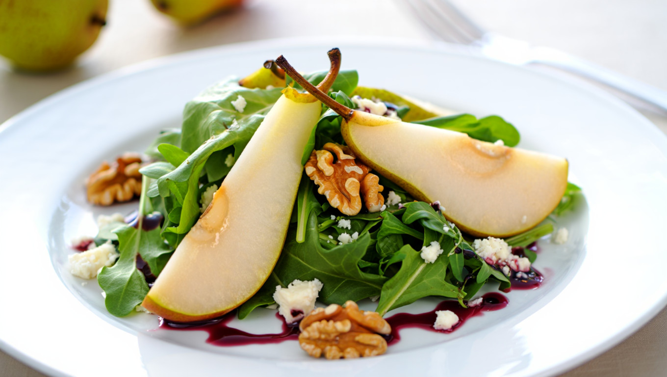 Warm Pear and Gorgonzola Salad