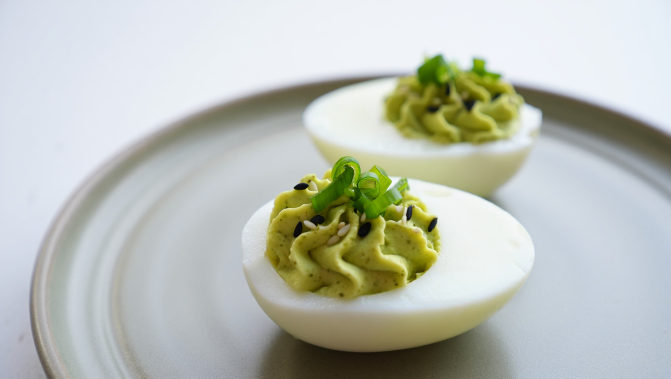 Wasabi Deviled Eggs
