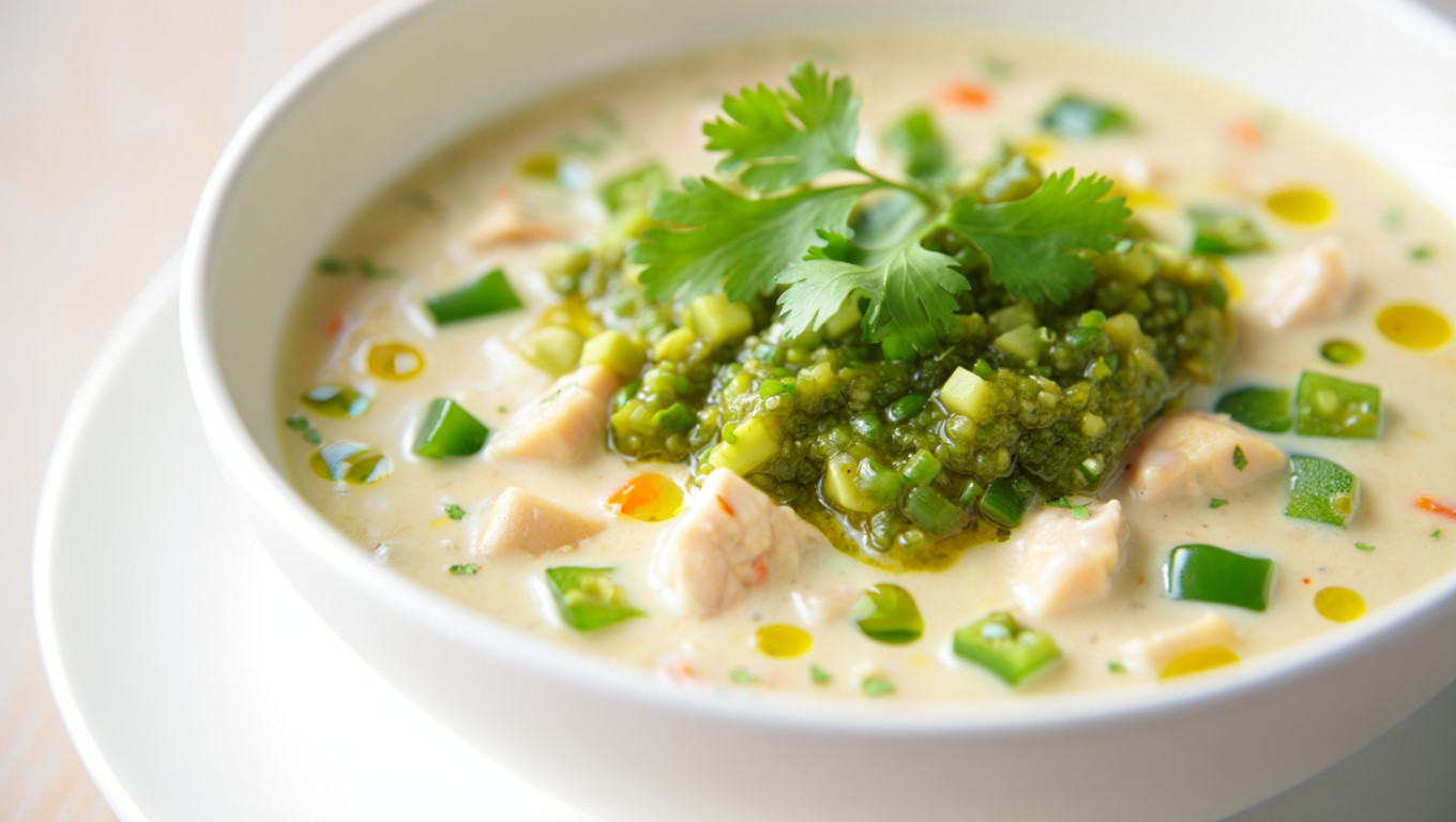 White Chicken Chili with Salsa Verde