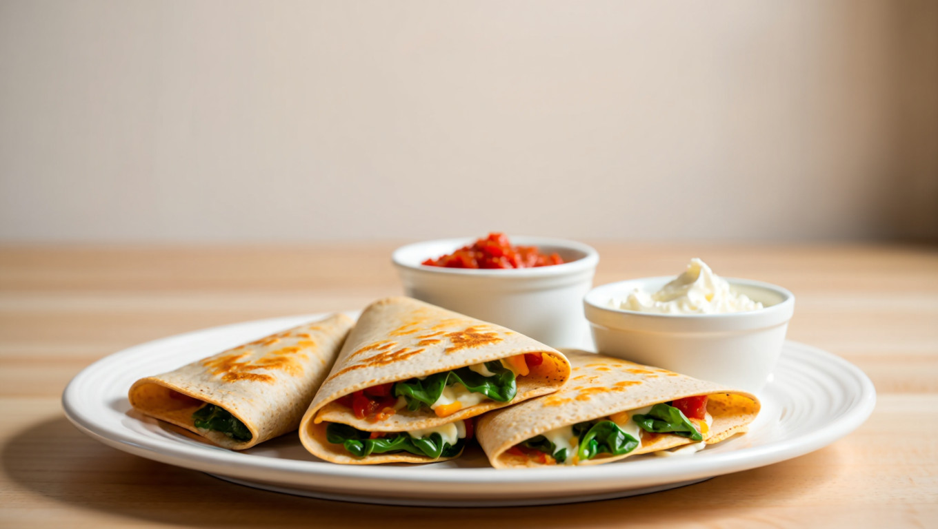 Whole Wheat Spinach Quesadillas