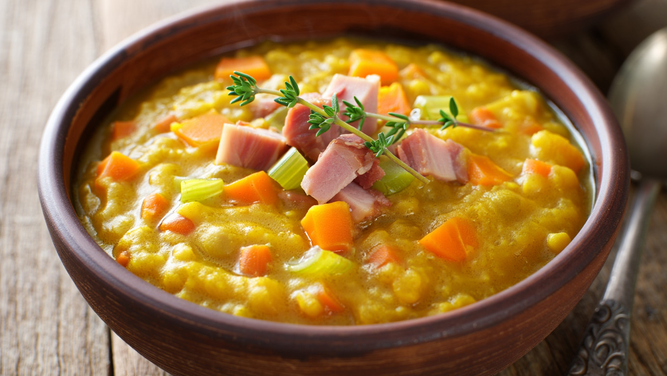 Yellow Split Pea Soup with Ham