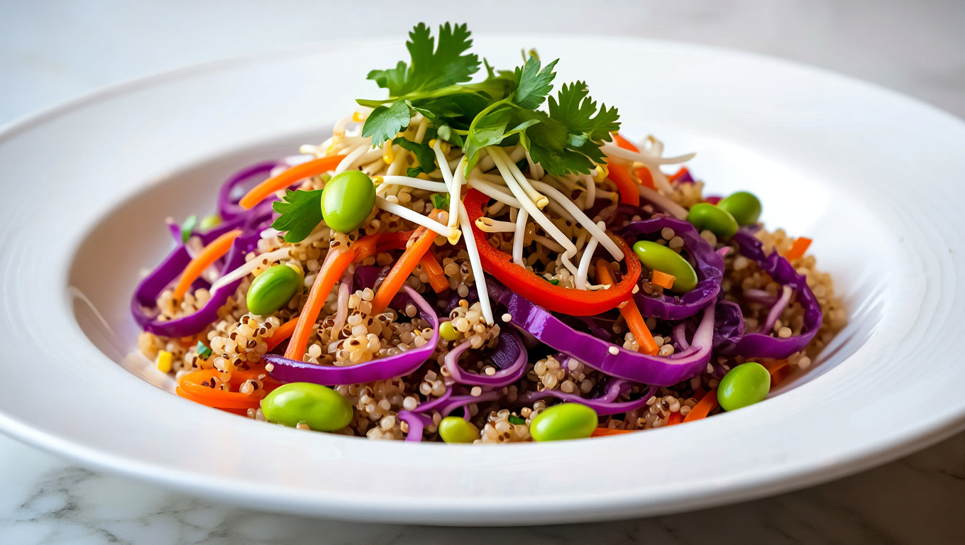 Zesty Asian Quinoa and Cabbage Salad