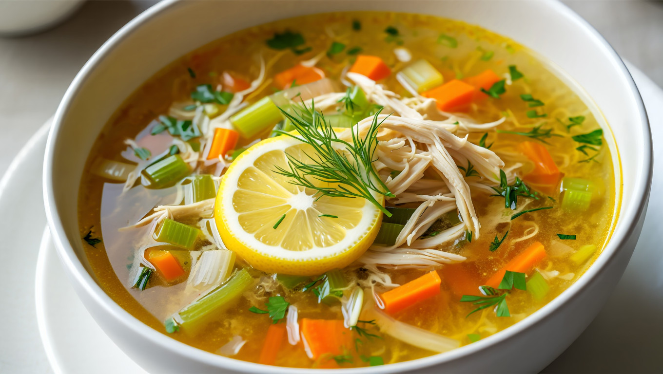 Zesty Lemon Turkey Soup