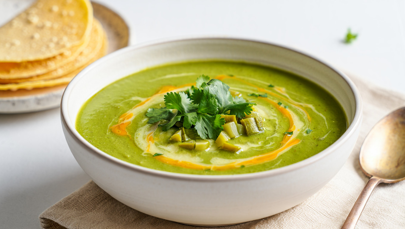 Zucchini Cheese Soup with a Mexican Twist