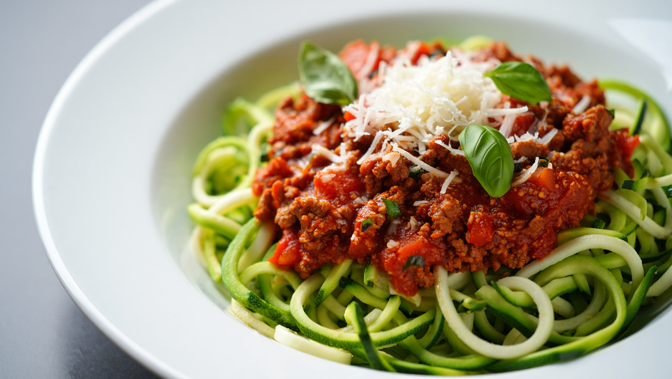 Zucchini Noodles with Meat Sauce