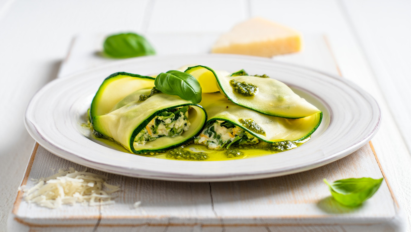 Zucchini Spinach Ricotta Ravioli